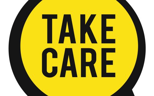 Take Care - speech balloon from right