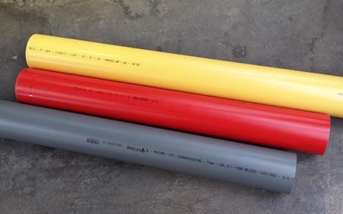 Generacija cevovoda kodiranih bojom - počinje kao žuta cev za gasovode, može biti pretvorena u crvenu cev za zaštitu kablova i na kraju reoblikovana u sivu kanalizacionu cev.